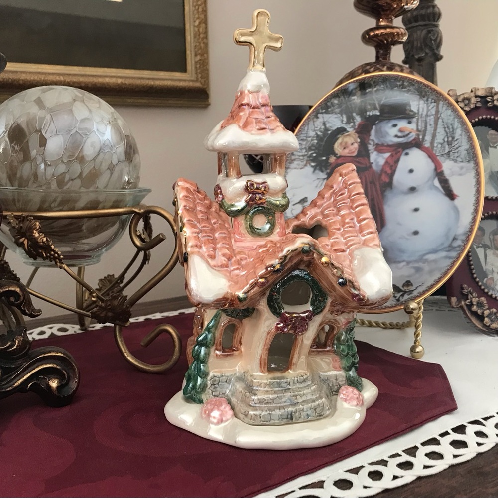 Vintage Ceramic Church T-Light